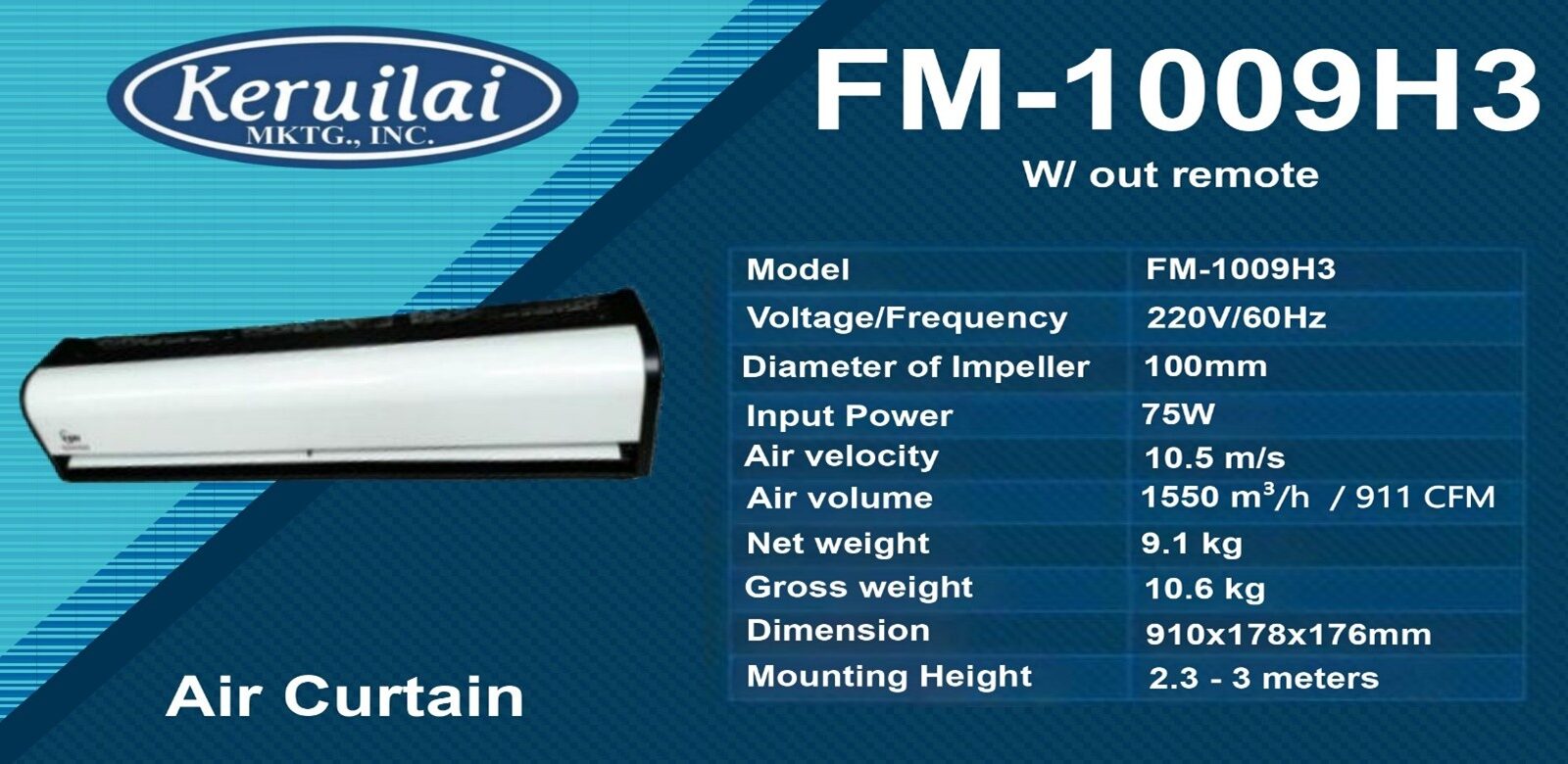 Aircurtain 36″ Black & White