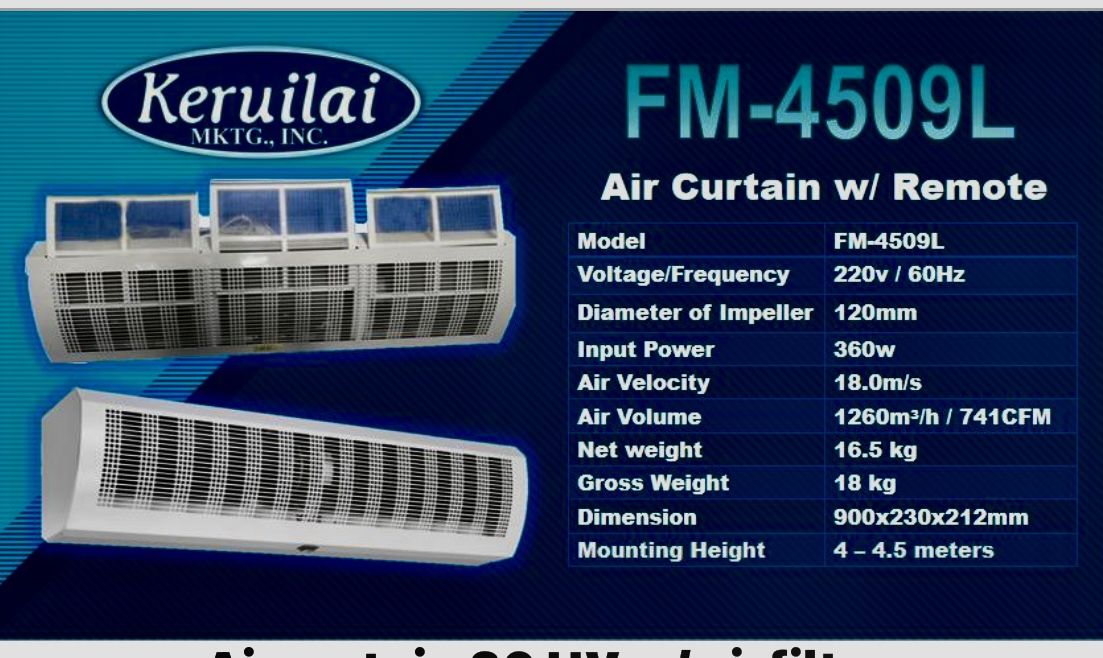 Aircurtain 36″ HV With & Without Remote