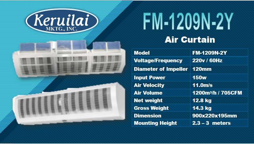 Aircurtain 36″ Standard With & Without Remote