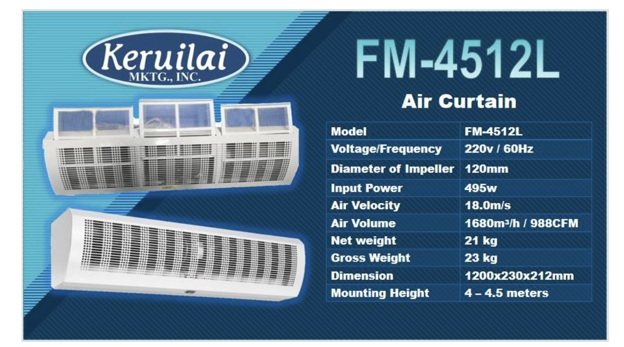 Aircurtain 48″ HV With & Without Remote